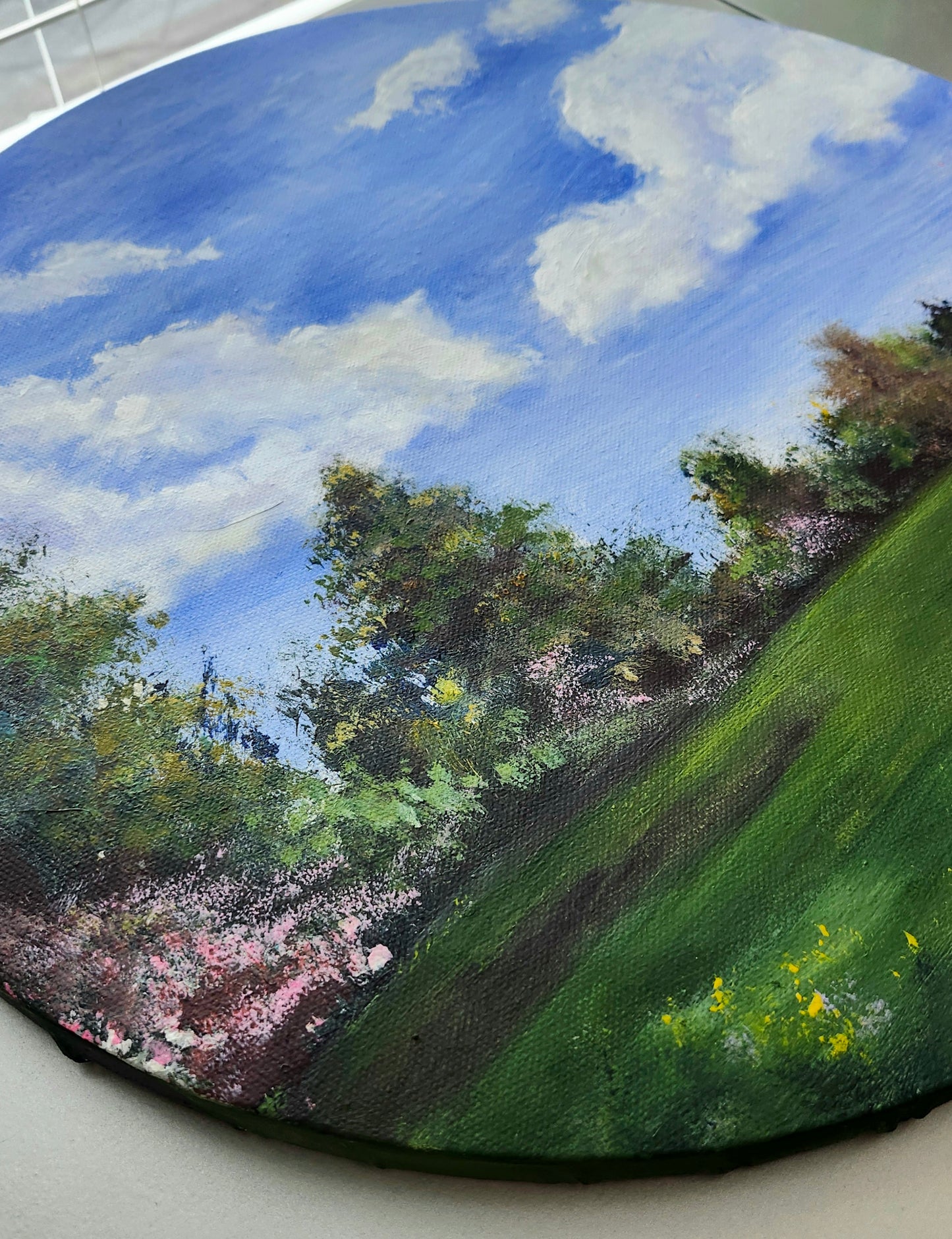 Painting Solace (Landscape, Blue Skies) 16 Inch Original